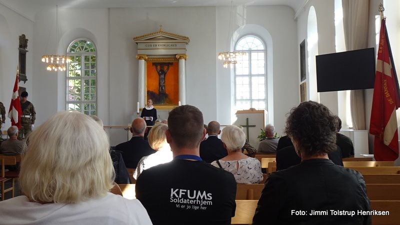 Flagdag 2023. Andagt i garnisonskirken i Fredericia.