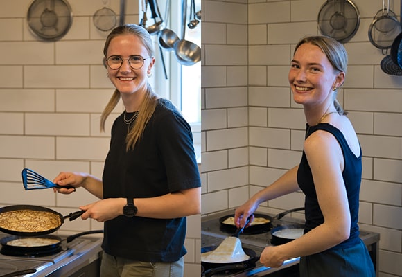 Som volontører på soldaterhjem hjælper Emma og Kathrine med praktiske opgaver på soldaterhjemmet og er en central del af fællesskabet med soldaterne.