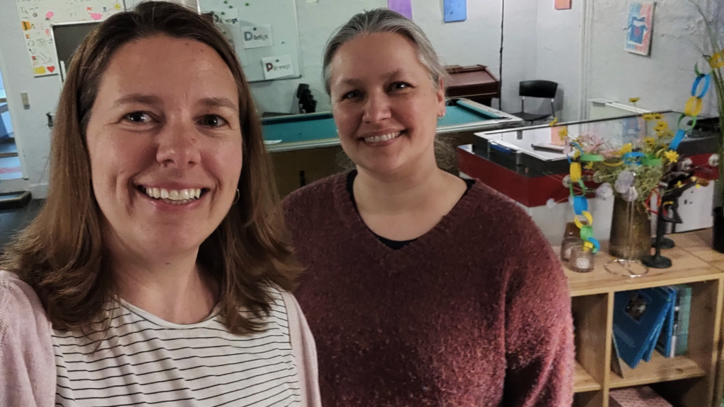 Medarbejdere til Klub Veteran Kids. Lonnie (tv) og Sanne (th)